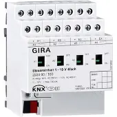 Gira regelunit 1-10V, 4-kanaals, handbediening, artikelnummer 222400, KNX