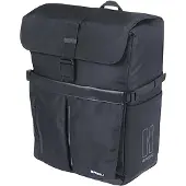 Basil Move - Fietsschoudertas - MIK Hooks - 15L - Incl. regenhoes - Gerecycled materiaal - Zwart