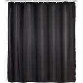 Wenko Douchegordijn polyester 180x200cm 100% polyester met anti schimmel behandeling zwart