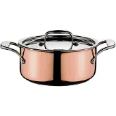 Spring Braadpan laag met deksel, Pan + steelpan, Koper