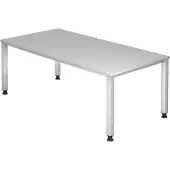 Hjh OFFICE PRO QUEO 2E S - Grijs 200 x 100 Tafelhoogte I In hoogte verstelbaar