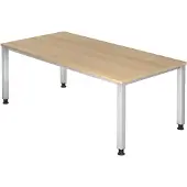 Hjh OFFICE PRO QUEO 2E S - 200 x 100 Eiken Tafelhoogte I In hoogte verstelbaar