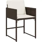 vidaXL 17-delige Tuinset met kussens poly rattan bruin