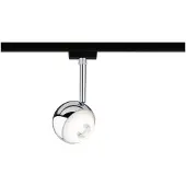 Paulmann URail LED schijnspotsysteem, model Capsule II, 6,3W, 440lm, 2700K (warm wit), mat zwart/chroom, dimbaar, 230V