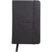 Rhodia Webnotebook Webbies - Dot Grid 96 vellen - A6 3 1/2 x 5 1/2" - Zwart Italiaans synthetisch lederen omslag