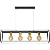 Lucide RUBEN - Hanglamp - 4xE27 - Zwart