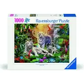 Ravensburger puzzel Familie der Weißen Tiger - 1000 stukjes puzzel.