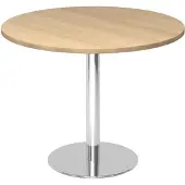 Hjh OFFICE PRO BISTRO F100R C - Systeem conferentietafel Chroom Eiken Ø 100