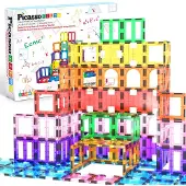PicassoTiles Tactic - Constructiespeelgoed - Magnetic Tiles - Magnetische Tegels - Artistry Set - STEM Speelgoed - Creatief Bouwspeelgoed - 42 Delig - Vanaf 3 Jaar