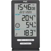 TFA-Dostmann Funk-Thermometer XENA HOME 30.3074.10 Draadloze thermometer digitaal Antraciet