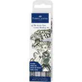 Faber-Castell tekenstift - brushpen - Pitt Artist Pen - Comic - 4-delig - FC-267195