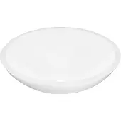 Wiesbaden Valerie solid surface opbouwwastafel 43x43x13cm rond mat wit