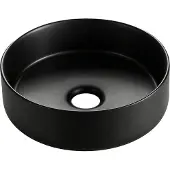 Wiesbaden Colosso Opzetwastafel Rond 36cm Keramiek - Mat Zwart - 8721214114018 - Wastafels, Opzetwastafels