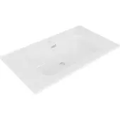 Wiesbaden Bajo Meubelwastafel 100x46cm - Keramiek - 1 Kraangat - Glans Wit - 8721214113950 - Rechthoekig - Wastafels, Meubelwastafels