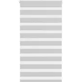 vidaXL Zebra rolgordijn 80x150 cm stofbreedte 75,9 cm lichtgrijs