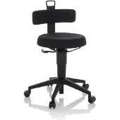 Hjh OFFICE Werkkruk / balansstoel TOP WORK FLEX stof zwart