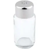 Aps zout- en peperstrooier, glas/rvs, 6 gaatjes