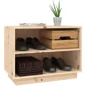 vidaXL Schoenenkast 60x34x45 cm massief grenenhout