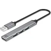ACT AC6225 USB-A Hub 2.0 | 4-poorts USB-A | Aluminium | Kabellengte 18cm