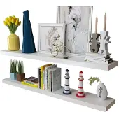 vidaXL Wandplanken 4 st 120 cm wit