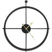 vidaXL Wandklok, zwart, 52 cm, ijzer