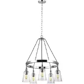 FEISS LED Kroonluchter | 5X E27 Max 60W | Dimbaar | Chrome