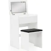 Wohnling Make-uptafel WL5.730, 60x81x40 cm, wit. Houten console/zijtafel