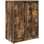 vidaXL Schoenenkast 57x34x76 cm bewerkt hout gerookt eikenkleurig