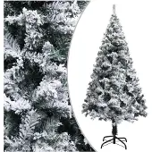 vidaXL Kunstkerstboom met sneeuw 150 cm groen