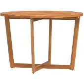 vidaXL Tuin-eettafel Rond Ø110x75 cm, massief acaciahout