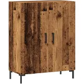vidaXL Dressoir 69,5x34x90 cm bewerkt hout oud houtkleurig