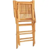 vidaXL Opklapbare stoelen, 8 stuks, 55x62x90 cm, massief teakhout