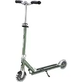 Globber Kinderstep - Flow - Groen/chrome - Lichtgevende wielen - Vouwbaar - Vanaf 5 jaar