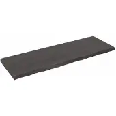 vidaXL Wastafelblad 180x60x(2-6) cm behandeld massief hout donkerbruin