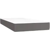 vidaXL Pocketveringmatras voor kinderen medium 80x160 cm kunstleer grijs