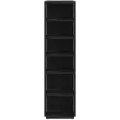 vidaXL Schoenenkast 25x27x102 cm bewerkt hout zwart eikenkleur