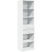 vidaXL Hoge kast 50x42,5x185 cm bewerkt hout wit