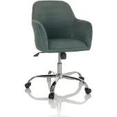 Hjh OFFICE Bureaustoel / Draaistoel stoel / Schelp stoel SOLAO 300 Stof groen