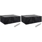 vidaXL Tuinmeubelhoezen 2 st 8 ogen 242x162x100 cm