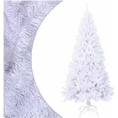 vidaXL Kunstkerstboom met dikke takken 210 cm PVC wit