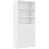 vidaXL Hoge kast 80x42,5x249 cm bewerkt hout wit