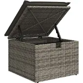 vidaXL 7-delige Loungeset met kussens poly rattan grijs