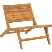 vidaXL Chaise de jardin avec repose-pied Bois de teck solide49366