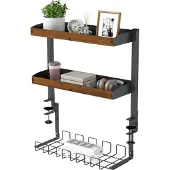 Merkloos Omgoods - Bureau Organizer met Klem, 2 Niveaus