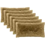 vidaXL Kussensloop 6 st HEERLEN Lichtgroen 40 x 70 cm PV Fleece