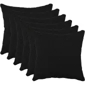 vidaXL Kussensloop 6 st HEERLEN Zwart 30 x 30 cm Bouclé