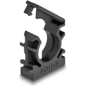 DeLOCK Cable sleeve holder with locking clip 15.8 mm 8 pieces black