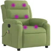 Syfax Massagestoel, lichtgroen, fluweel