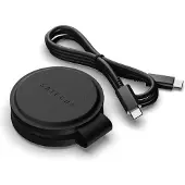 Satechi OntheGo 2-in-1 Draadloze Oplader (15W) – Qi2 15W iPhone opladen – 5W Apple Watch opladen/AirPods opladen – Incl. USB-C kabel 1 meter – Zwart - Roze