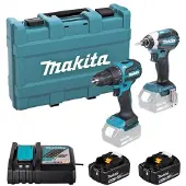 Makita accu-gereedschapset | 18 V | 2x 5,0 Ah